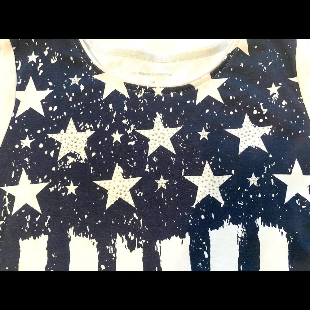 Stars & stripes American flag top size M